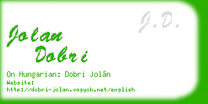 jolan dobri business card