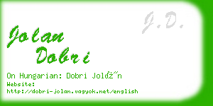 jolan dobri business card